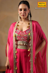Rani Chinon Embroidered Kurti