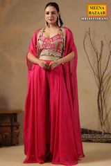 Rani Chinon Embroidered Kurti