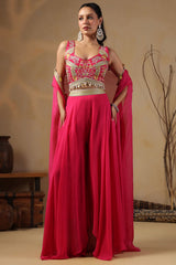 Rani Chinon Embroidered Kurti