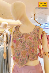 Mauve Floral Indo Western Set