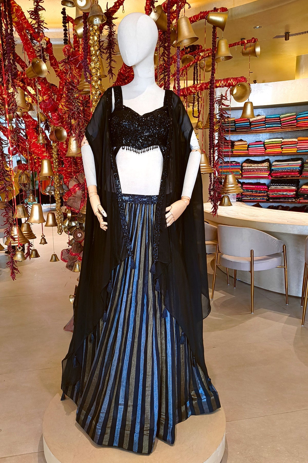 Midnight Black Lehenga Set