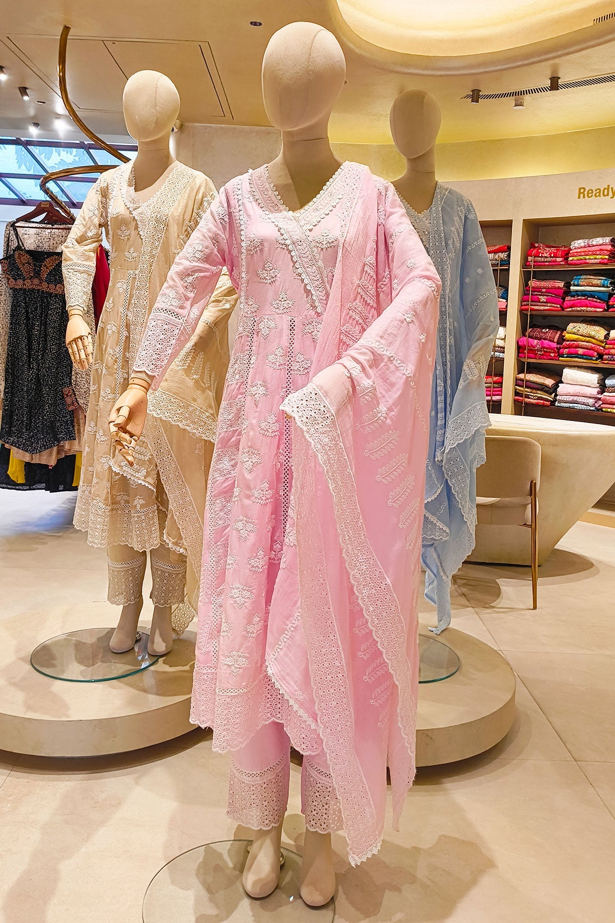 Summer Staple Pink Kurta Pant Set With Dupatta