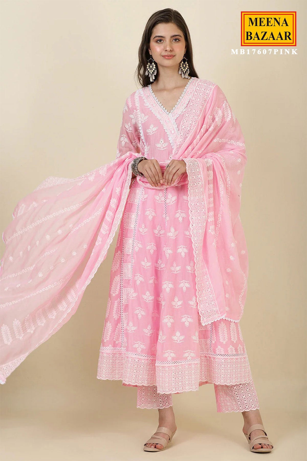 Summer Staple Pink Kurta Pant Set With Dupatta