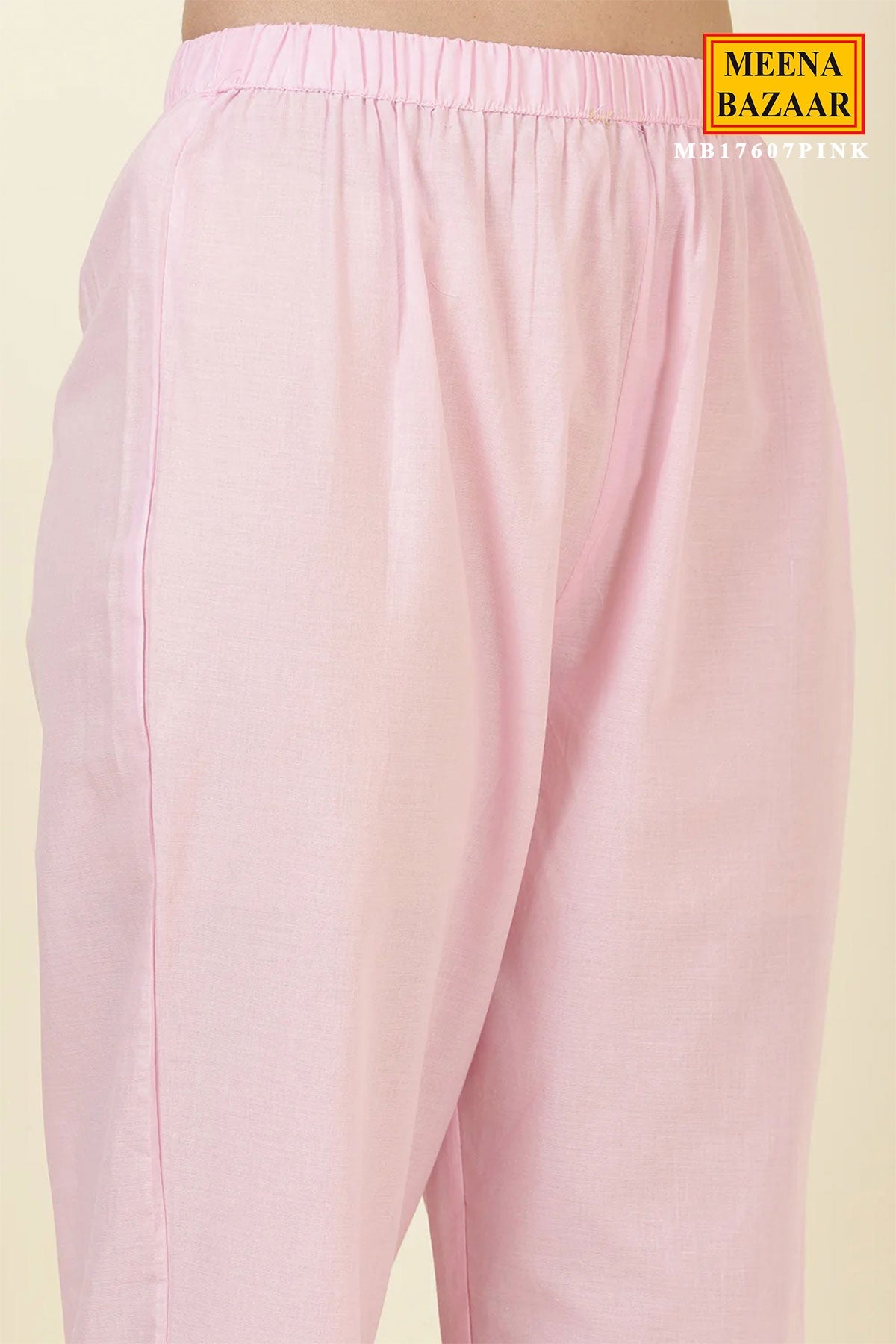 Summer Staple Pink Kurta Pant Set With Dupatta