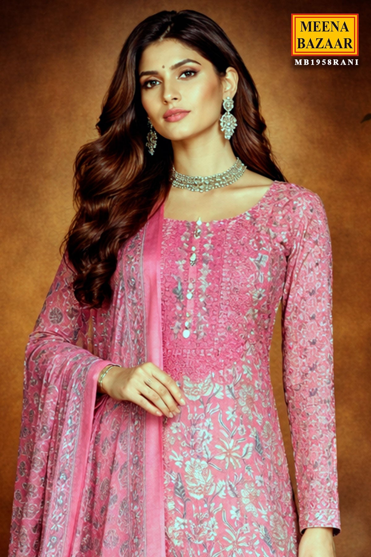 Rani Cotton Embroidered Unstitched Suit Set