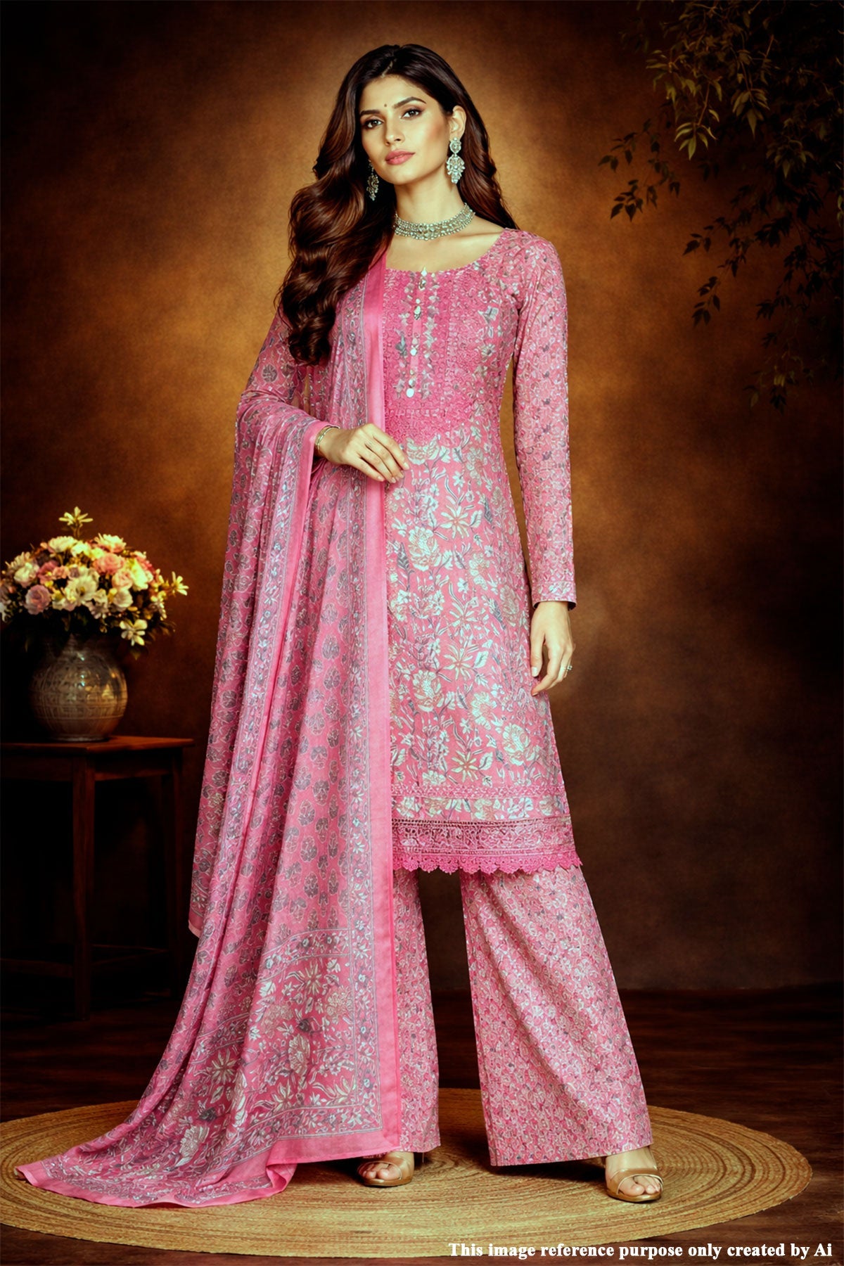 Rani Cotton Embroidered Unstitched Suit Set