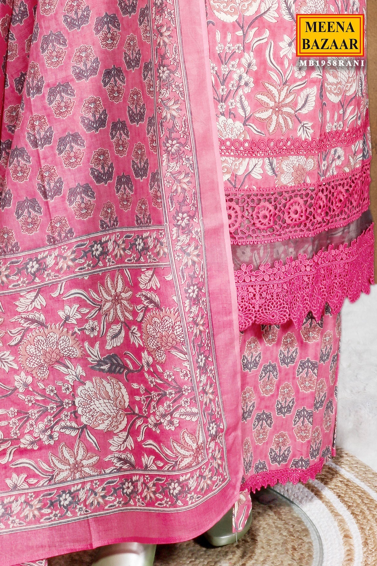 Rani Cotton Embroidered Unstitched Suit Set