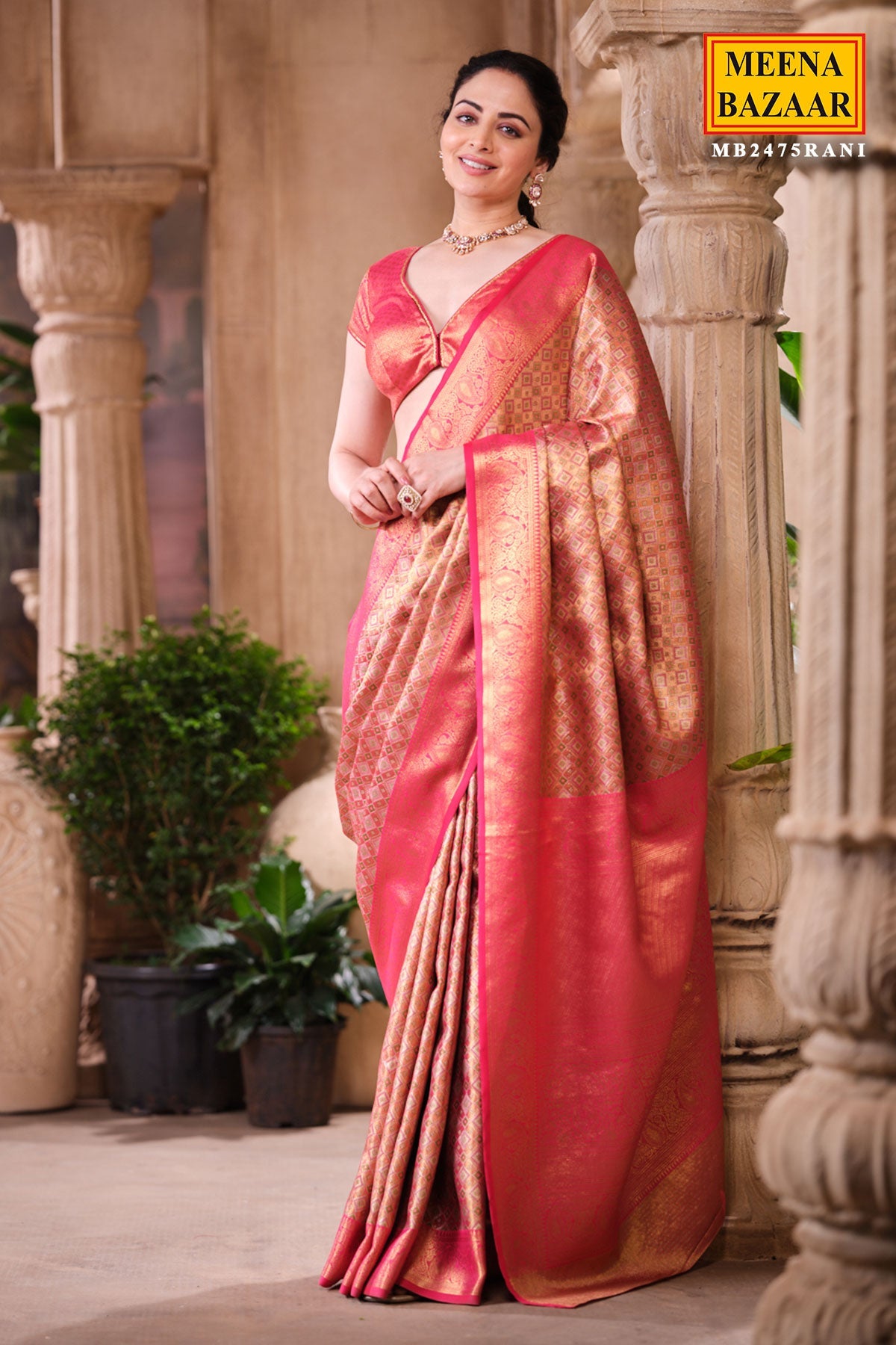 Rani Silk Weaving Saree Regal Traditional & Festive Wear