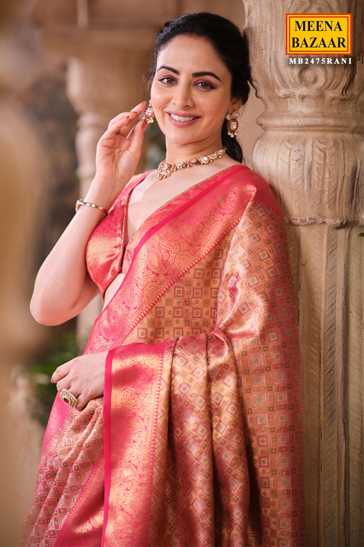 Rani Silk Weaving Saree Regal Traditional & Festive Wear