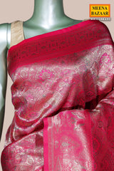 Rani Silk Weaving Saree Festive Traditional Wear