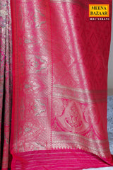 Rani Silk Weaving Saree Festive Traditional Wear