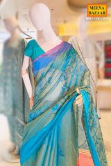 Rama Mirror Work Cotton Saree