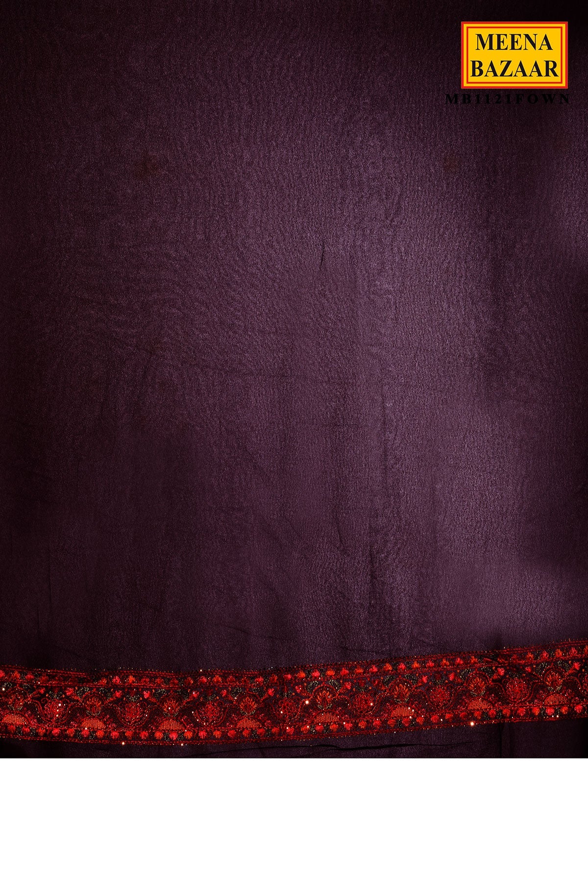 Wine Resham Jaal Georgette Saree