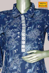 Elegant Blue Cotton Kurti with Stylish Printed Design