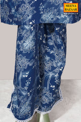 Elegant Blue Cotton Kurti with Stylish Printed Design