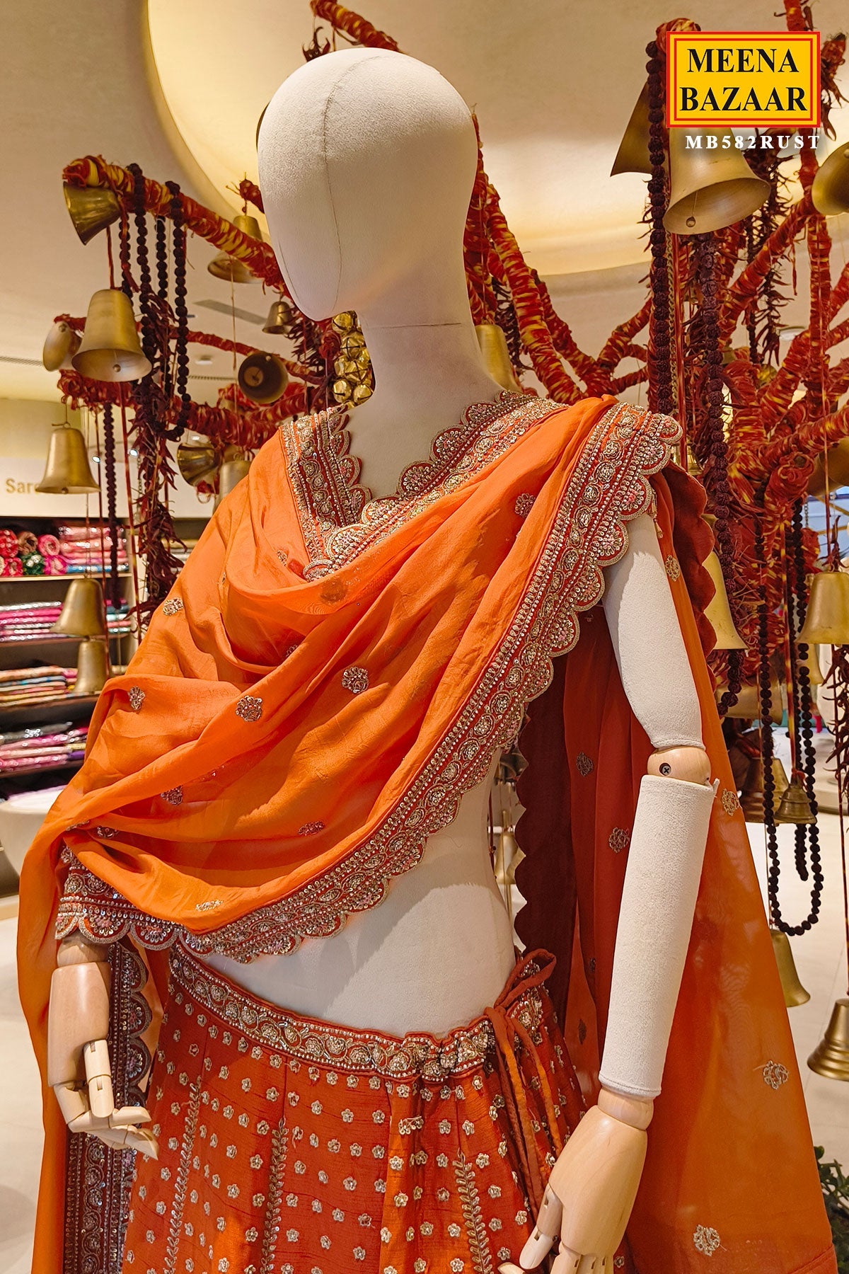 Radiant Rust Embroidered Lehenga