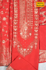 Red Suit Set with Dupatta