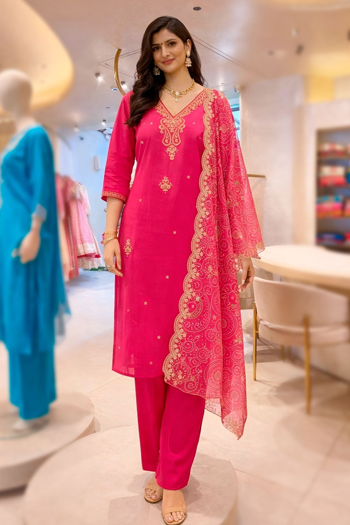Rani Noor Embroidered Suit Set