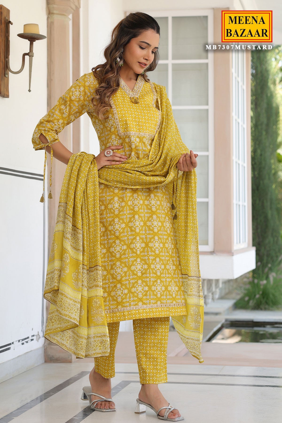 Royal Mustard Cotton Ready-Made Suit