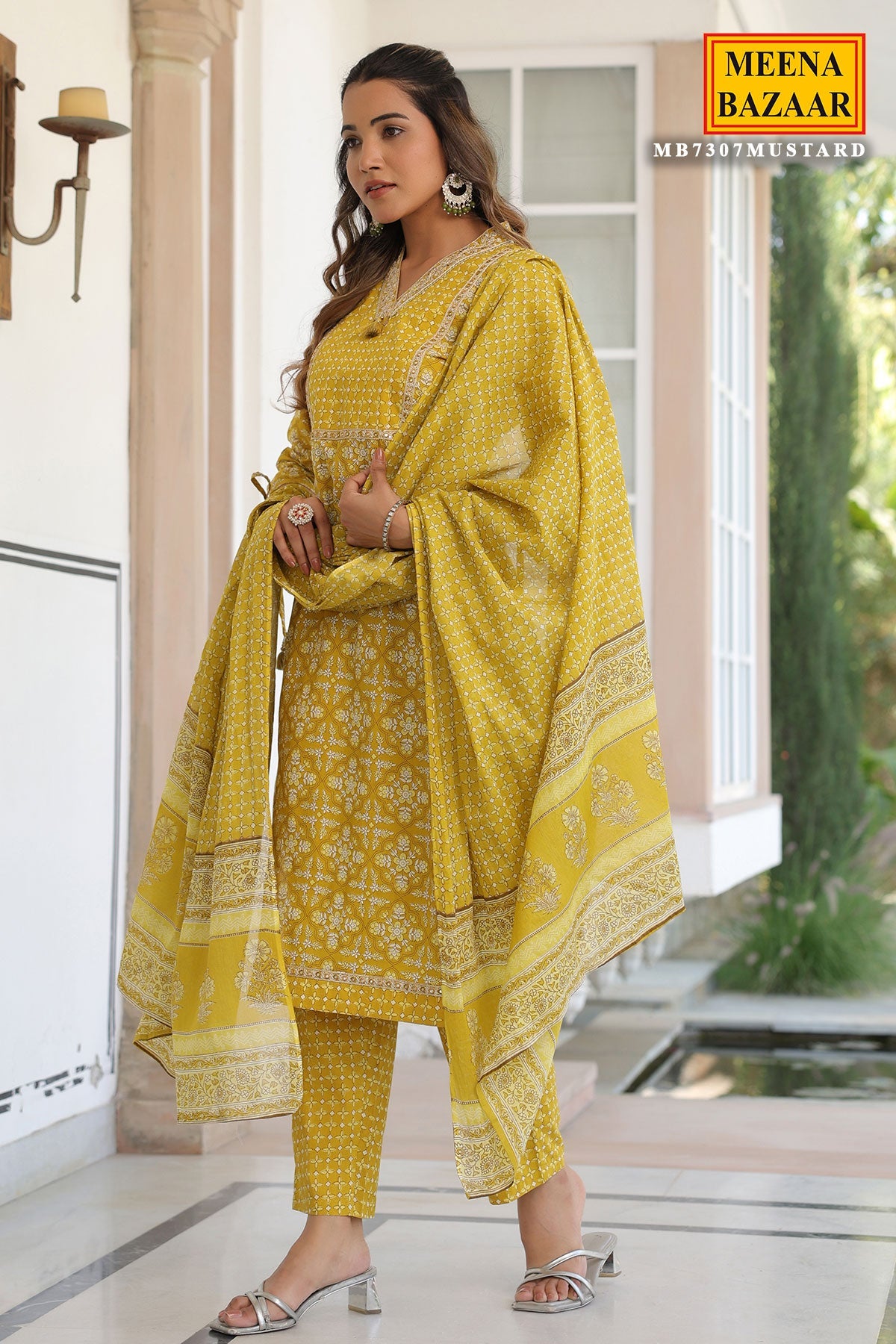 Royal Mustard Cotton Ready-Made Suit