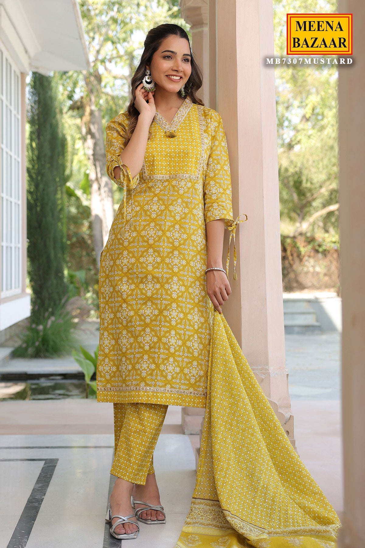 Royal Mustard Cotton Ready-Made Suit