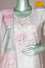 Tussar Cotton Ready Made Suit with Classic Ethnic Appeal