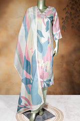 Pista Cotton Ready Made Suit with Elegant Neck Embroidery