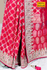 Rani Khaddi Saree – Elegant Embroidered Luxury Drape