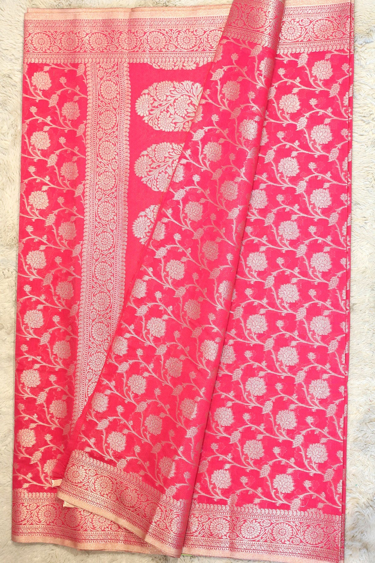 Rani Organza Weaving Saree
