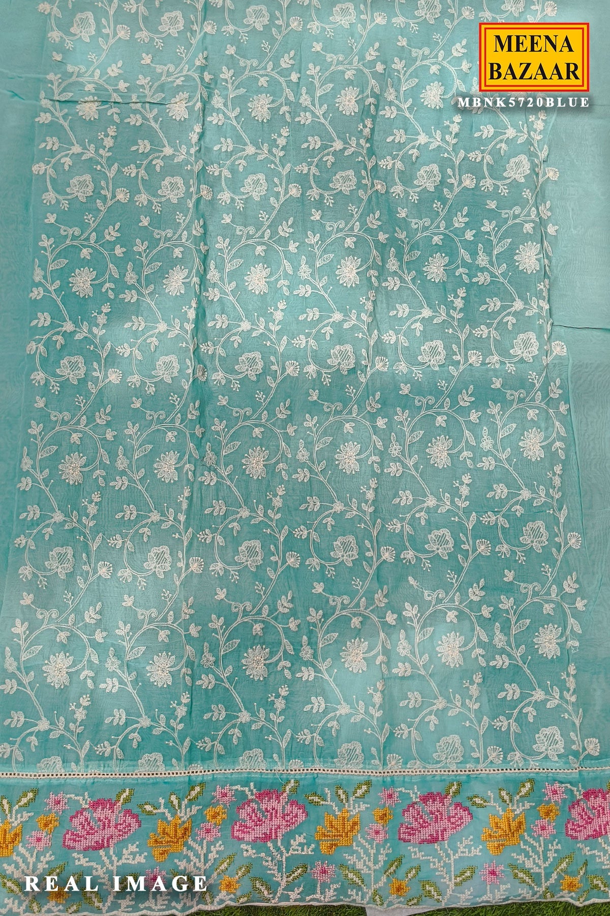 Ethereal Firozi Embroidered Kurta Set