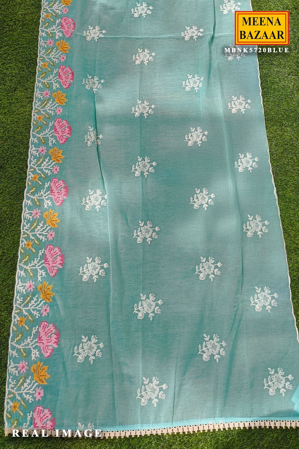 Ethereal Firozi Embroidered Kurta Set