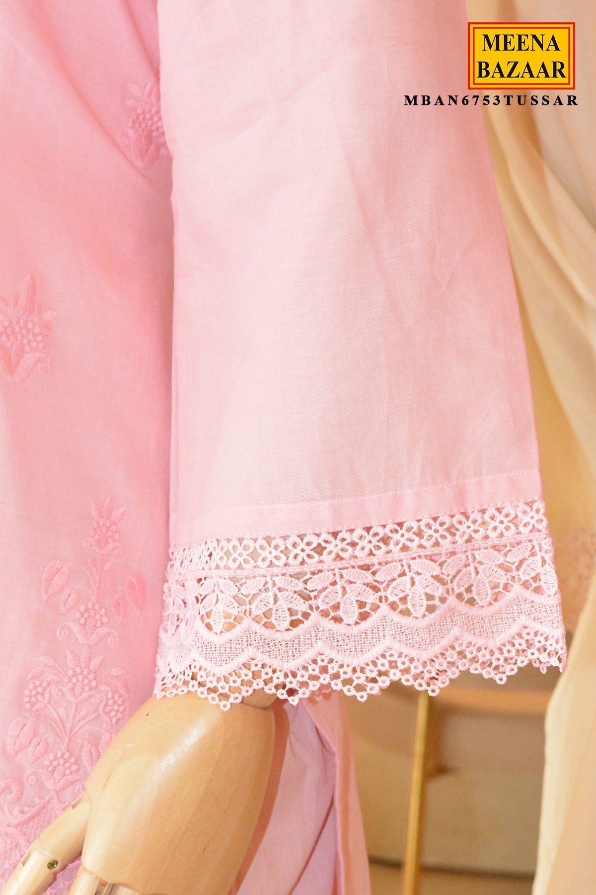 Pink Cotton Embroidered Co-Ord Set