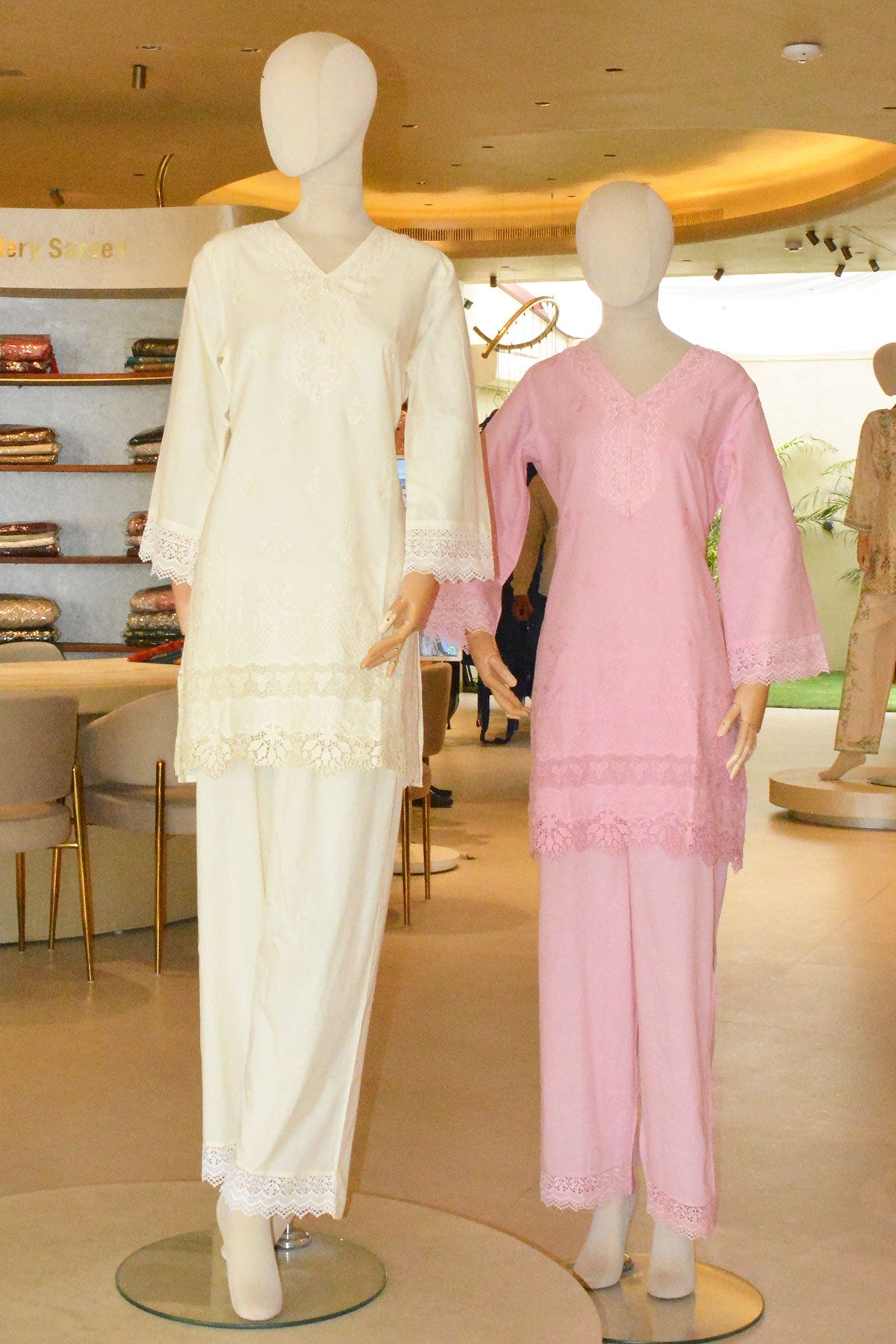 Pink Cotton Embroidered Co-Ord Set