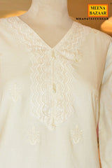 Tussar Cotton Embroidered Co-Ord Set