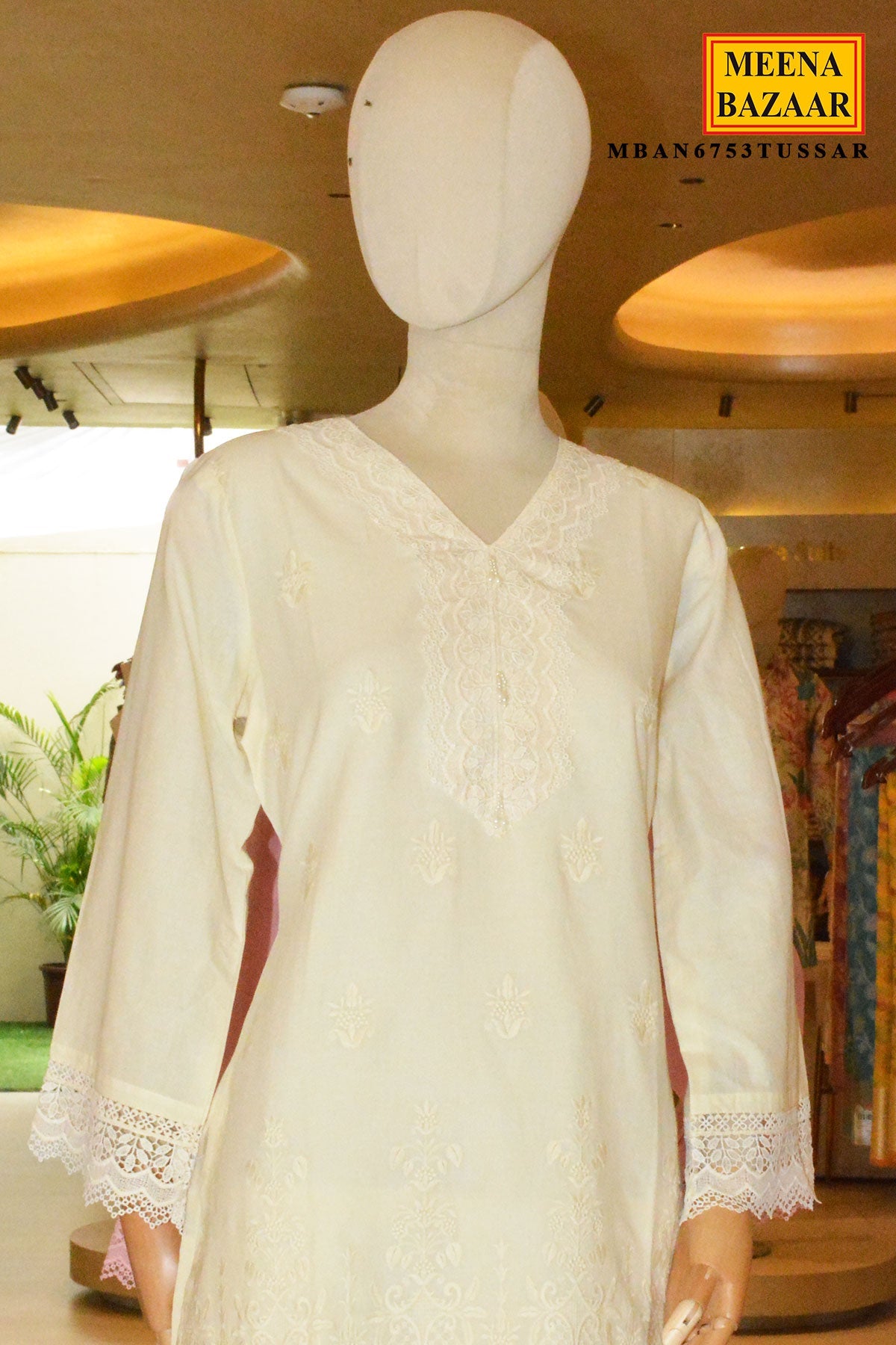 Tussar Cotton Embroidered Co-Ord Set