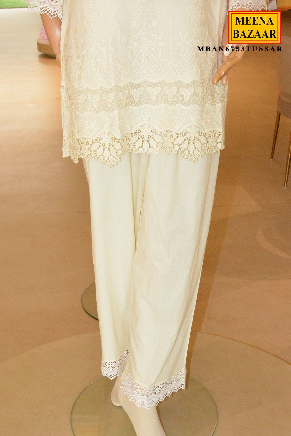 Tussar Cotton Embroidered Co-Ord Set