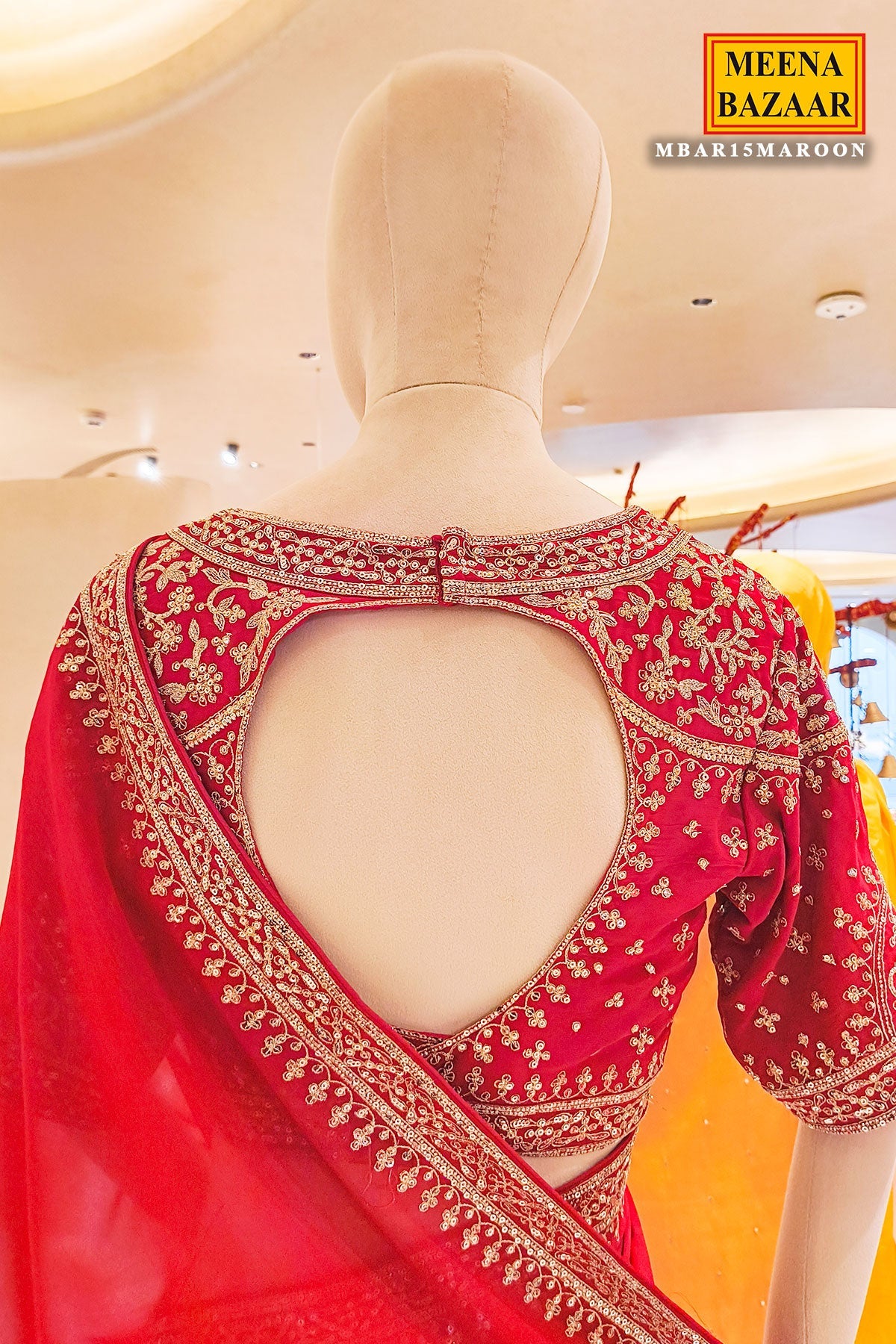 Maroon Festive Luxe Embroidered Saree