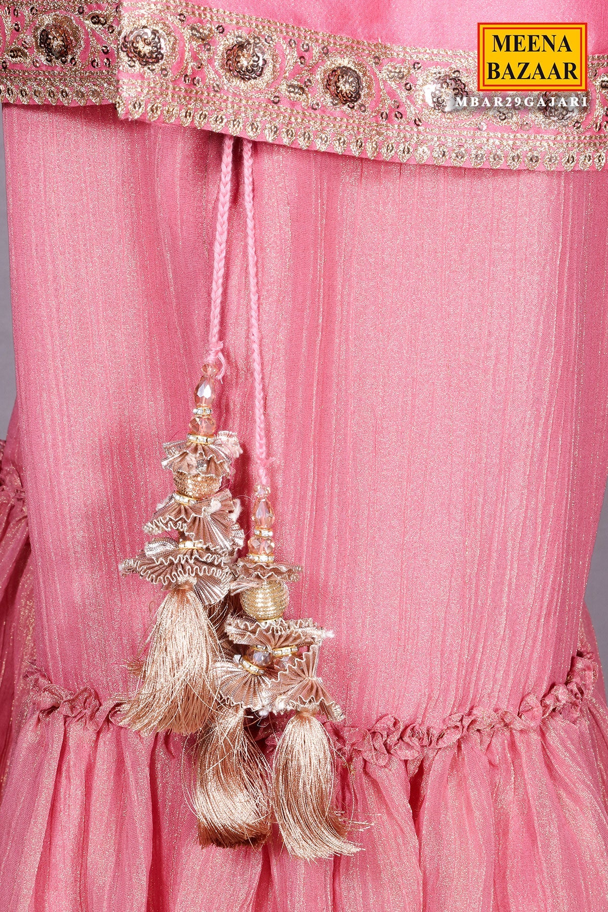 Gajari Embroidered Georgette Gharara Suit Set