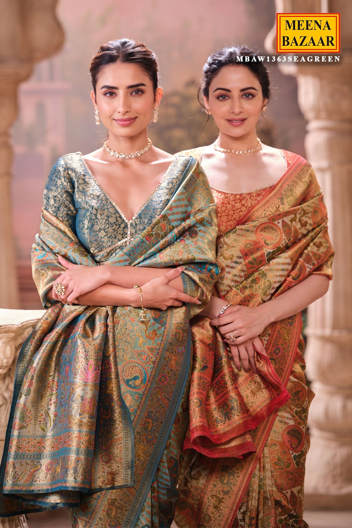 Rust Silk Weaving Saree Elegant Traditional & Festive Wear