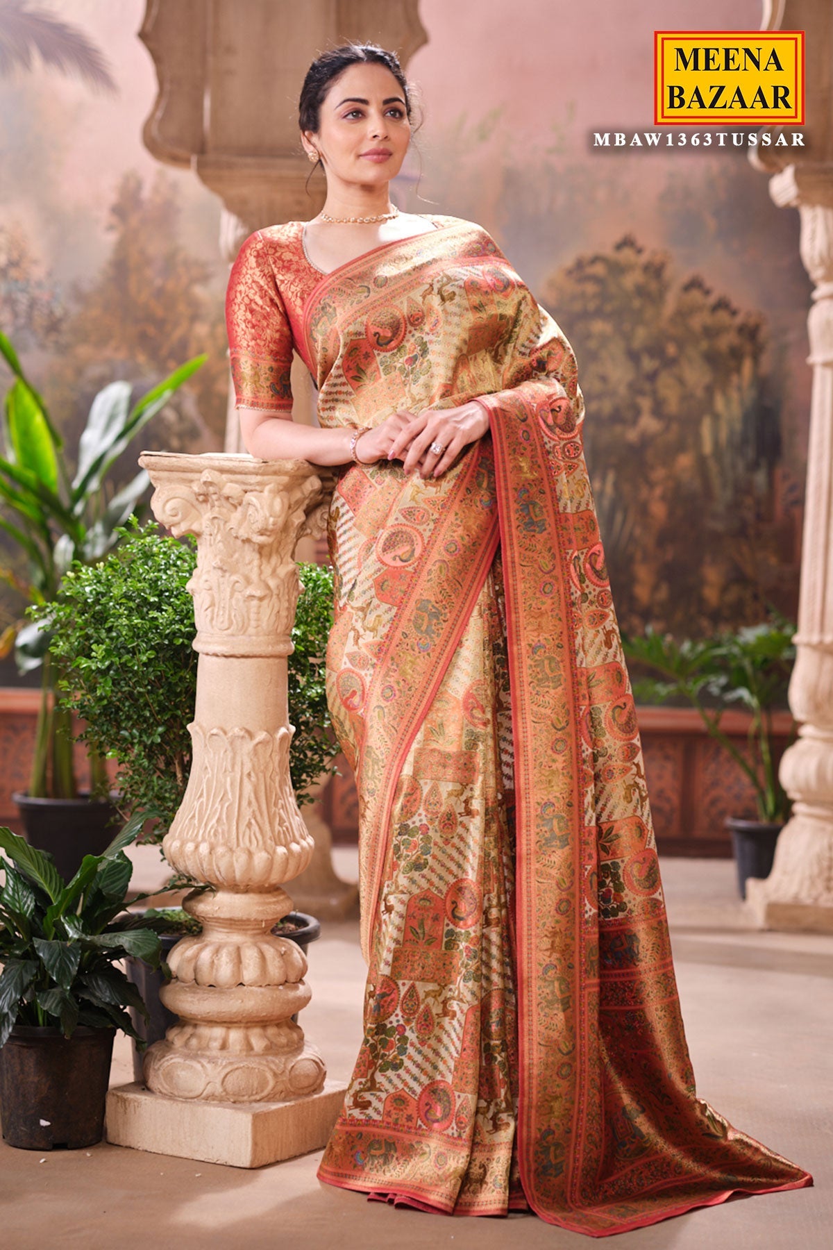 Rust Silk Weaving Saree Elegant Traditional & Festive Wear