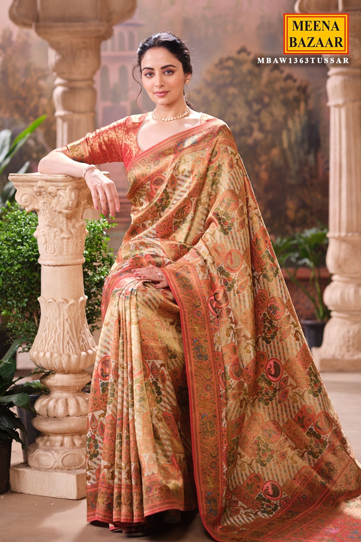 Rust Silk Weaving Saree Elegant Traditional & Festive Wear