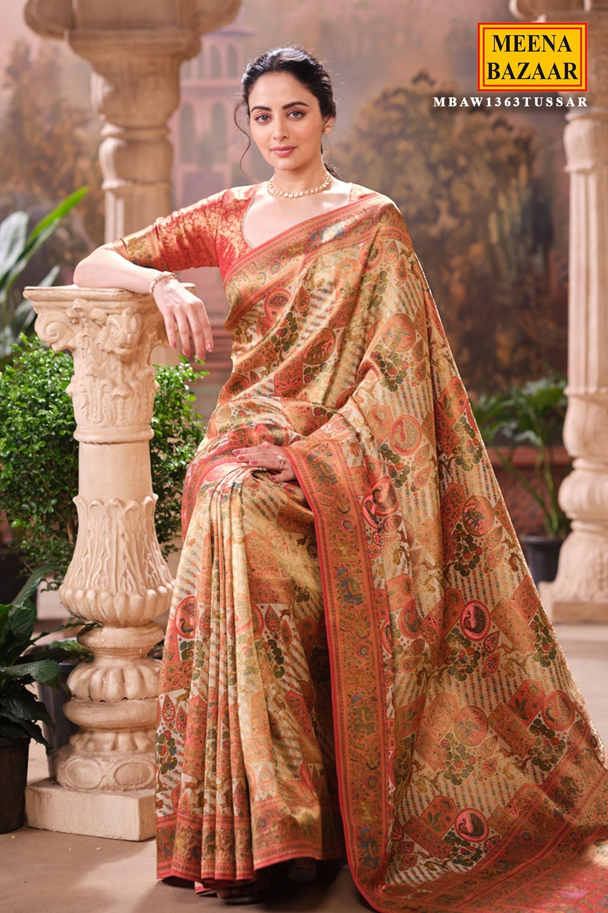 Rust Silk Weaving Saree Elegant Traditional & Festive Wear