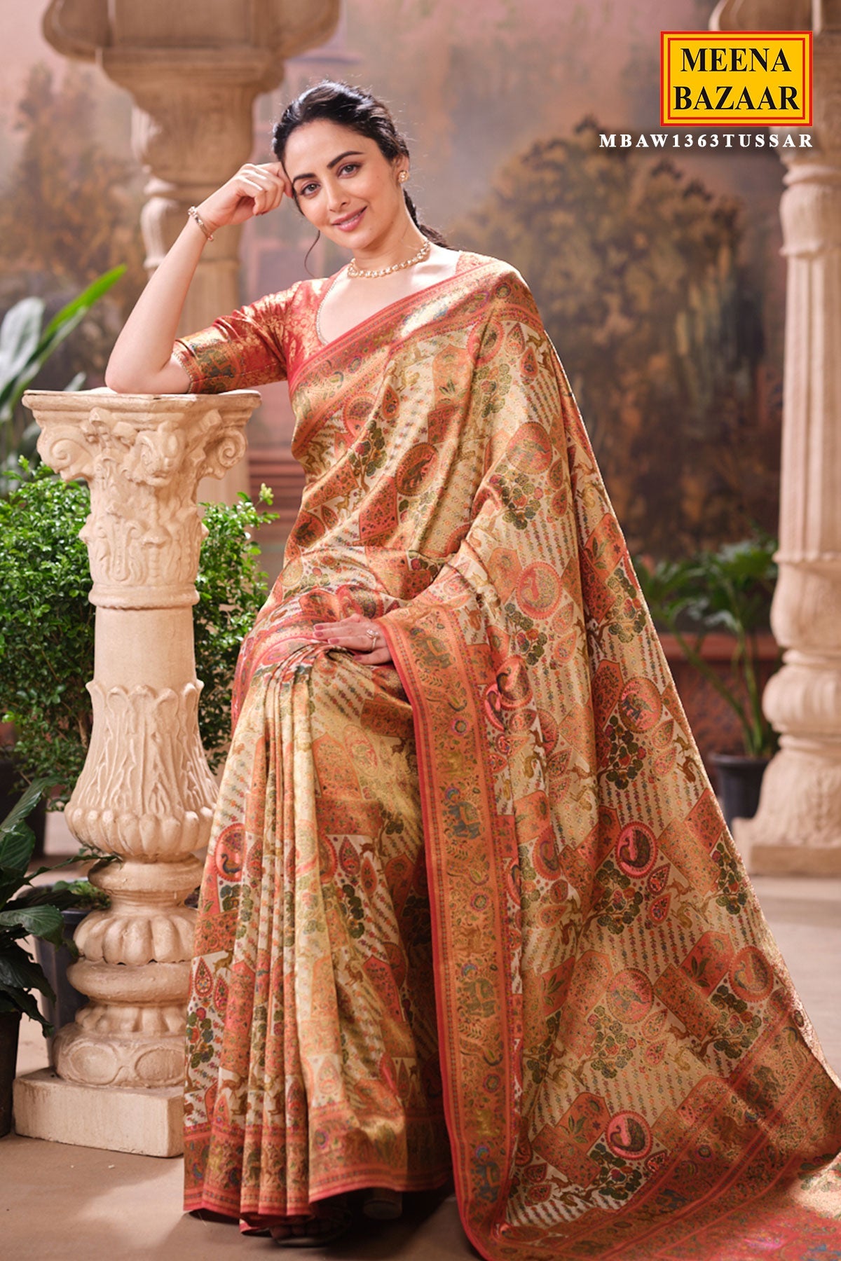 Rust Silk Weaving Saree Elegant Traditional & Festive Wear