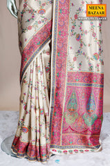 Tussar Silk Saree with Traditional Woven Design