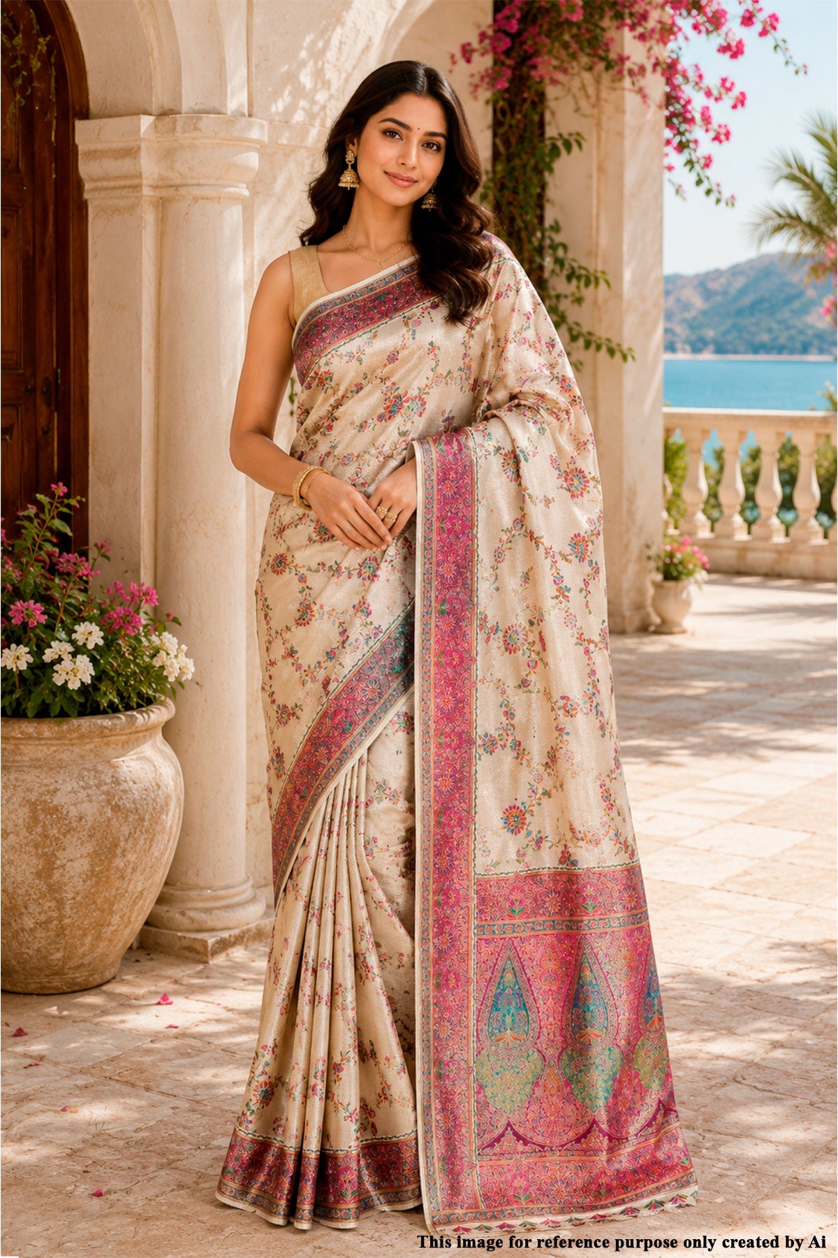 Tussar Silk Saree with Traditional Woven Design