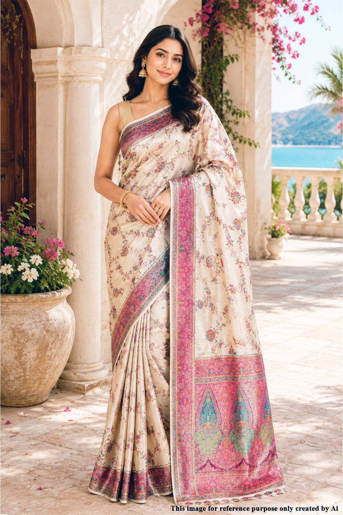 Tussar Silk Saree with Traditional Woven Design