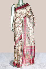 Tussar Silk Saree with Traditional Woven Design