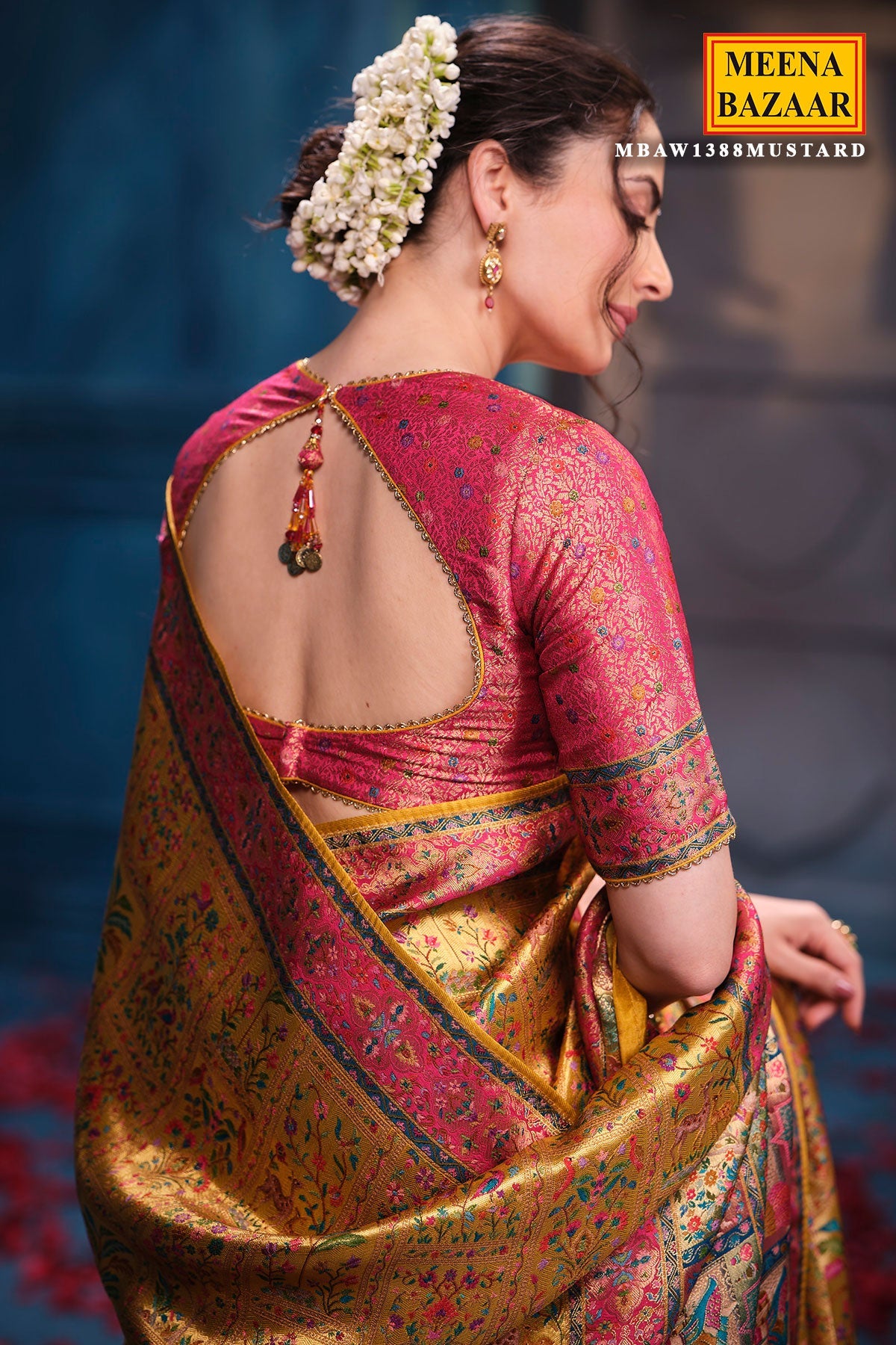 Mustard Silk Weaving Saree Traditional Festive & Wedding Wear