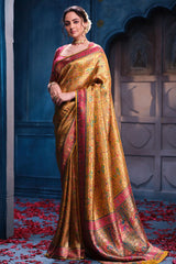 Mustard Silk Weaving Saree Traditional Festive & Wedding Wear