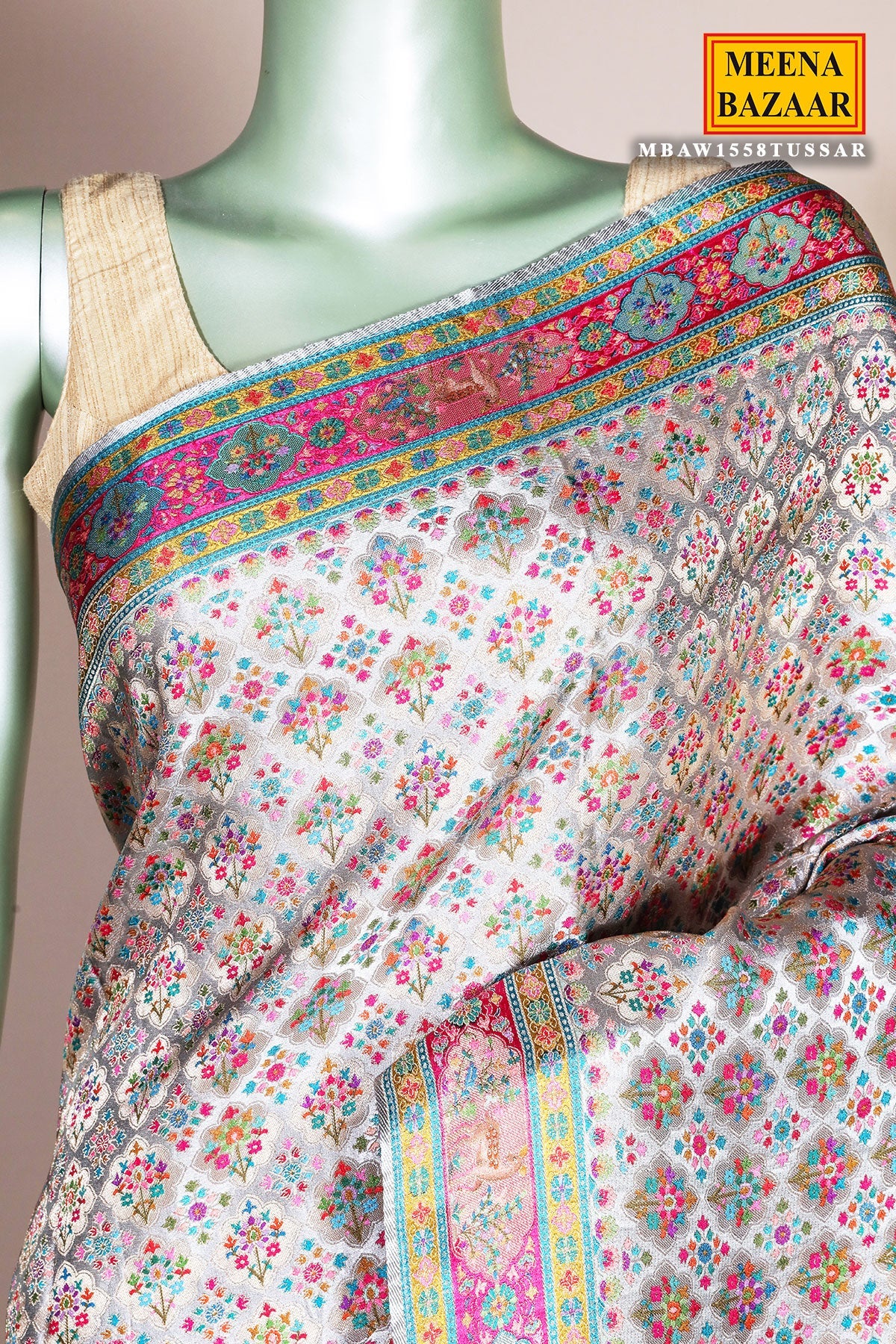 Tussar Silk Weaving Saree Elegant Traditional Silk Saree